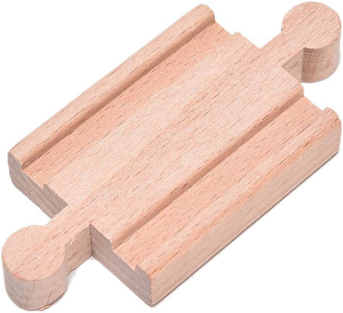 Haiabei 11 Pack Sets, Wooden Train Tracks Male-Female Bump Track, Crossing Bridge, Compatible with All Major Brands