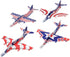 Lot Of 12 Assorted Patriotic Theme Holographic Plane Glider Toys
