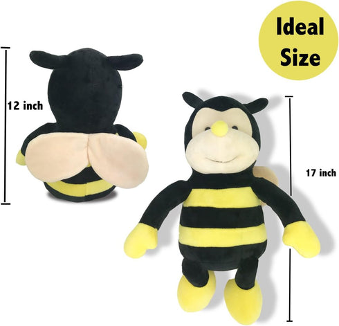 Garden Buzz Cuties Nana The Bee - Plush Bumblebee Stuffed Animal with Smile Face and Yellow Wings