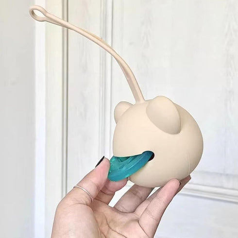 Cute Silicone Pacifier Holder Case for Travel - Milk Tea Color