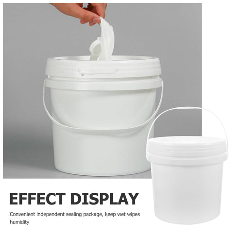 Wipe Bucket Refillable, Baby Wipes Container Paper Towel Diapers Dispenser Bathroom Wipes Bucket Reusable Wipes Box