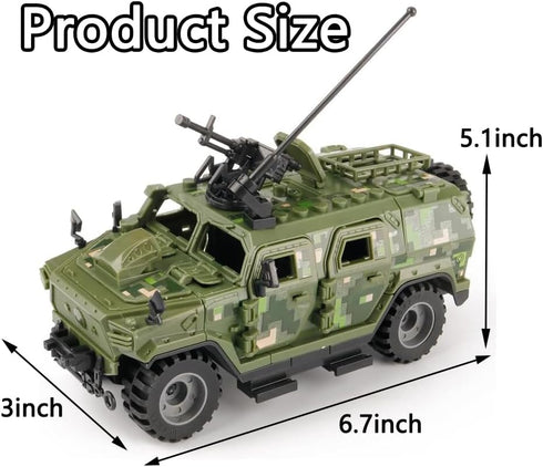 Armored Vehicle Building Block - Military Vehicle Toys for Ages 6-12, Army Brick Model Gifts for Boys