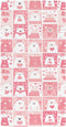 miaozhen Cotton Baby Crib Sheets Soft Breathable Bear White and Peach Playard Mattress