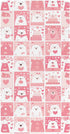miaozhen Cotton Baby Crib Sheets Soft Breathable Bear White and Peach Playard Mattress
