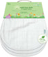 4 100% green sprouts Muslin Burp Cloths made from Organic Cotton | absorbent layers protect from sniffles,drips