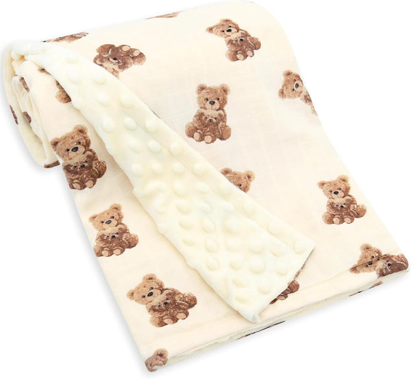 LifeTree Baby Girl & Boy Blankets, Soft Double Layer Swaddle Blankets, Muslin