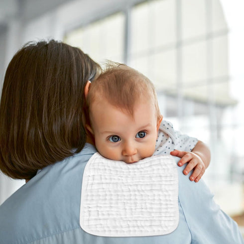 10 Pack, 20"x10" AIDEA Burp Cloths and Washcloths for Baby, Absorbent Cotton Muslin Baby Towels, Large Soft Breathable