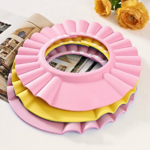 Baost Baby Safety Bath Visor Shampoo Hat Shower Bathing Eye Protector Hair Washing Shield Cap (Pink)