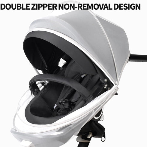 Mosquito Net for Stroller - Encrypted Full Cover with Double Zipper, Breathable & Foldable Netting