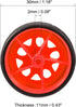 uxcell 30mm Rubber RC Wheel Tires, 4pcs, Red and Black for DIY Model Robots