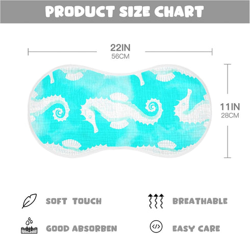 Kagirah Baby Burp Cloths, Soft Absorbent Burping Cloths for Babies, Cotton Milk Spit Up Rags, Large Size for Newborns