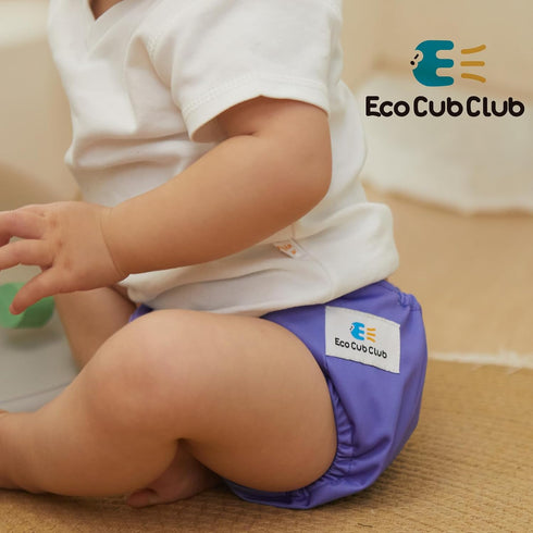 ECOCUBCLUB 6pcs Gussets Lining,12 2 Bags,Packed B-06-A Reusable Washable Cloth Diapers for Baby Shower,Leak-Proof