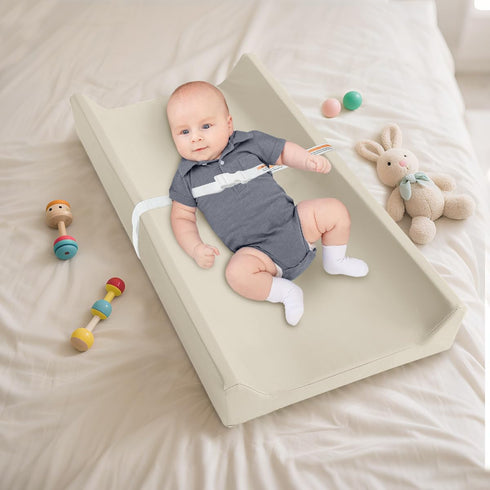 31" 16", Baby Changing Pad, Waterproof & Wipeable Vegan Leather Diaper Changing Mat x Comfortable Soft Standard Size