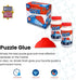 2 Pack, 5 oz MasterPieces Puzzle Glue with Wide Plastic Spreader, Easy to Apply, Dries Quick and Clear, Protects