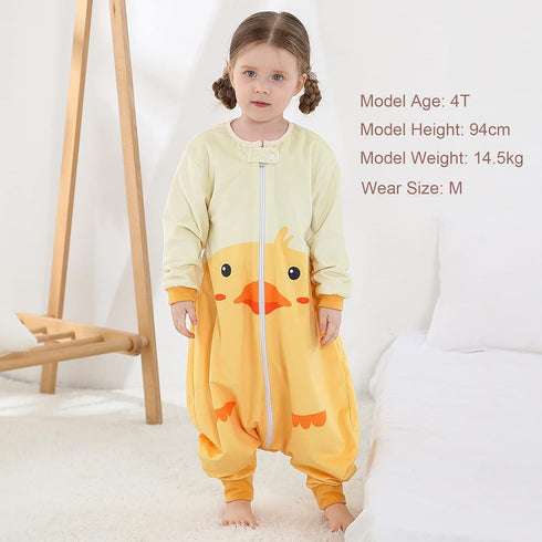Girls,Duck,1-3Years MICHLEY Baby Sleeping Bag Sack Long Sleeve with Feet Winter Swaddle Wearable Blanket for Boys
