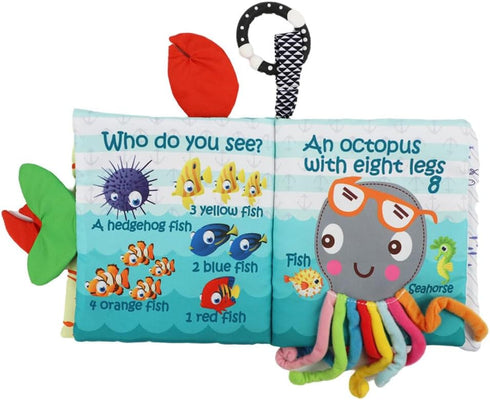 Baby Books 0-6 Months, Touch Feel Crinkle Soft Books for Infants, Tummy Time Toys, Early Learning Shower Gifts for Boys