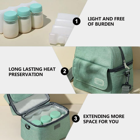 Yardwe Breastmilk Storage Bag Zipper Bottle Container Breast Milk Fresh Keeping Bag Portable