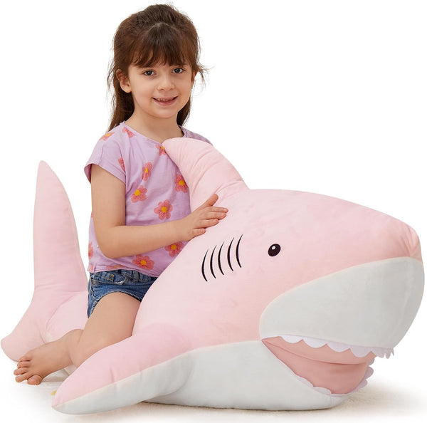 MorisMos 51inch Giant Shark Stuffed Animal, Large Shark Plush Toy Pillow Gift