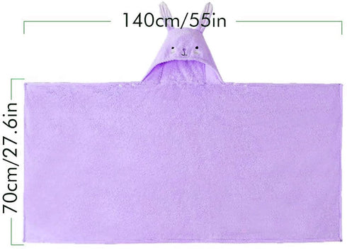 27.5" 55" ROMASA Toddler Hooded Bath Towel Ultra Soft Towel Highly Absorbent Bathrobe Blanket for Boys Girls- x
