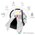 Hcpwzrf 80s 90s Retro Vintage Fashion Baby Car Seat Cover & Nursing Cover - Breathable Stretch Multi-Use Cover