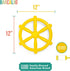 Barcaloo Kids Playground Pirate Ship Wheel – Yellow Jungle Gym Steering Wheel for Swing Set, Childrens Steering Wheel Simulation Toy, Pirate Ship Steering Wheel Toys for Toddlers. Wheel Playset
