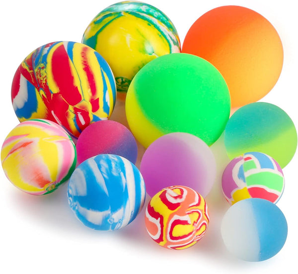 Pllieay 12PCS Bouncy Balls, Mixed Color Bouncing Balls for Kids Birthday Goodie Bag Fillers