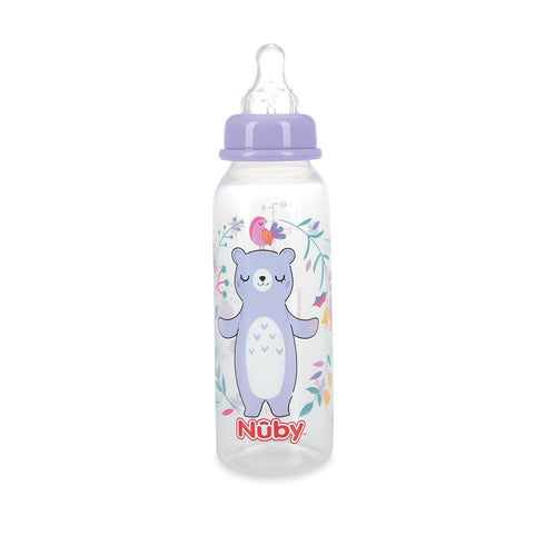 8 1 Pack 1 Nuby Standard Neck Tinted Bottle, Ounce, of Bottle, Colors/Patterns May Vary