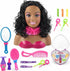 Liberty Imports African American Black Makeup and Hair Styling Doll Head Toy
