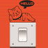 Cute Black Sleeping Cats Cartoon Wall Sticker, 4 Pcs Removable Switch Sticker, Light Switch Decor