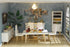 iLAND Dollhouse Furniture 1/12 Scale Dining-Room, Wooden Miniature Table Chair & Cabinet (8pcs)