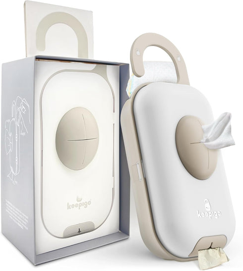 keepigo Diaper Bag Wipe Dispenser | 3-in-1 Portable Diaper Caddy Organizer, Baby Wipe