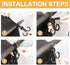 3pcs Stroller Connector with 2pcs Stroller Hook, Connector for Toddlers, Quick Release Adjustable Length with Hook Stroller Connector Set Twins(Black)