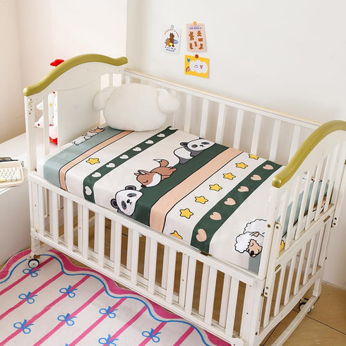 Girls,2 Pack Soft Animals Printed Crib Sheet for Boys Crib Mattress Sheet or Toddler Bed Sheet, Baby Fitted Crib Sheet
