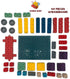 12mo+ Set Soft Rubber Building Blocks with Baseboard - Extra Large Toddler Blocks Ages - Chew-Safe Sensory Stacking