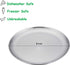 E-far Stainless Steel Plates Set of 4 - 8-inch Metal Dinner Plates for Kids, Shatterproof & Dishwasher Safe