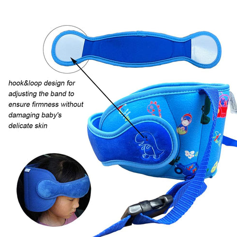 Toddler Car Seat Head Support,Child Adjustable Carseat Neck Support, Head Band Strap Headrest Soft Neck Protection Belt