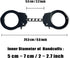 Metal Toy Handcuffs with Keys for Kids (Black)