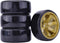 4Pcs 63mm RC Drift Car Tires, Hard Tyres Plastic Wheel Rims for 1/10 Traxxas HSP Tamiya HPI Kyosho