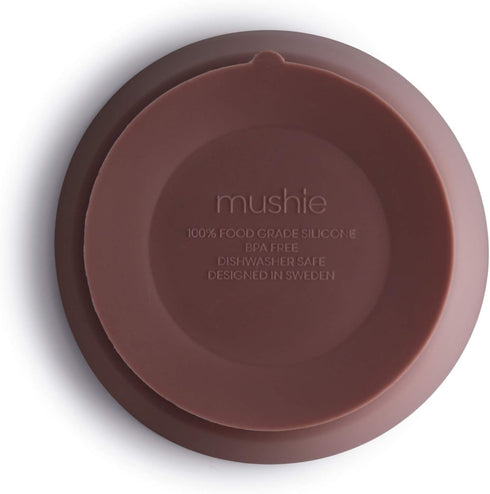 mushie Silicone Suction Bowl - BPA-Free Non-Slip Design (Cloudy Mauve)