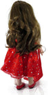 18 Inch Girl Doll Clothes and Accessories - Beautiful Red Dress with Dots Outfit