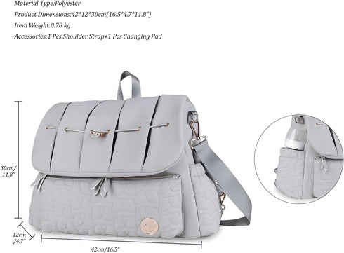 Backpack Backpack Lmbabter Diaper Bag Convertible Messenger Bag Travel Maternity Bags Stylish Baby Bag with Changing