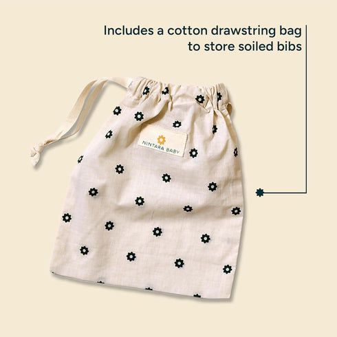 100% 6-Layers 0-3, Pack 8 Bandana Bibs - Organic Premium Muslin Cotton, Absorbent, Soft, Adjustable Snap Buttons