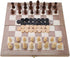 Wooden 3-in-1 Folding Board Game Toy, Chess & Checkers & Backgammon, Portable Travel Tabletop Game