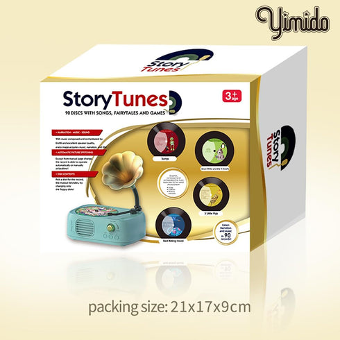 96 Cards Children Phonograph Early Education Machine, Music Box Storyteller with Pop Speakers