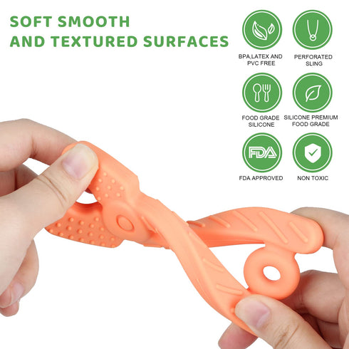 8 Pack Chew Baby Teething Toys for 0-12 Months, Freezable BPA Free Silicone Baby Molar Teether Chew Toys