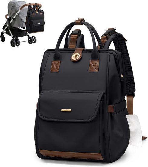 Diaper Bag Backpack,Multi Function Water Resistant Diaper Bag With Hook,Casual Hanging diaper