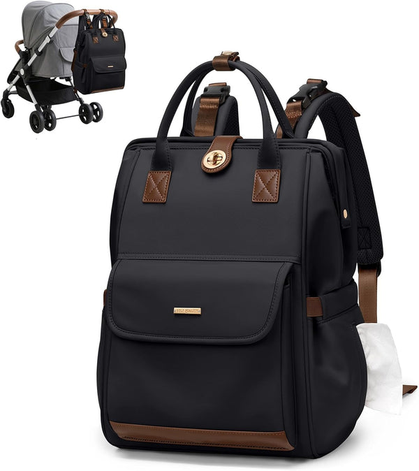 Diaper Bag Backpack,Multi Function Water Resistant Diaper Bag With Hook,Casual Hanging diaper