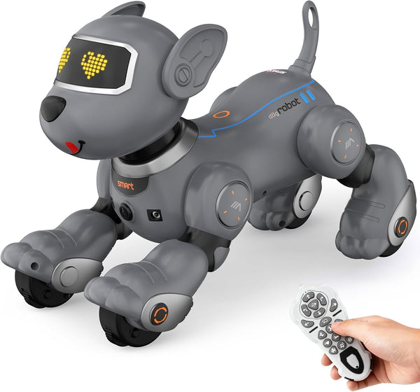 PRANITE Robot Dog, Programmable Remote Control Dog Toy for Kids with One-Key