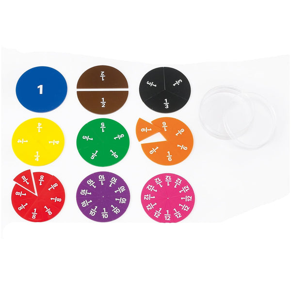 edxeducation LEARNING ADVANTAGE-19035 Fraction Circles - Set of 51, Teach Fraction Equivalents & Parts to Whole