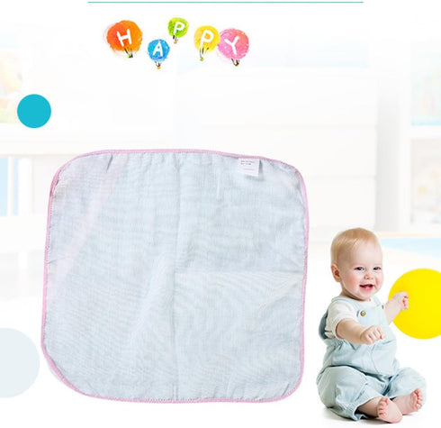 COMPUKAS 9pcs 30x30cm Burp Towels Cotton Small Square Kerchiefs High Density Water Absorption Soft Saliva Wipers